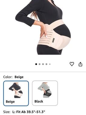 Adjustable Maternity Support Belt - Beige
